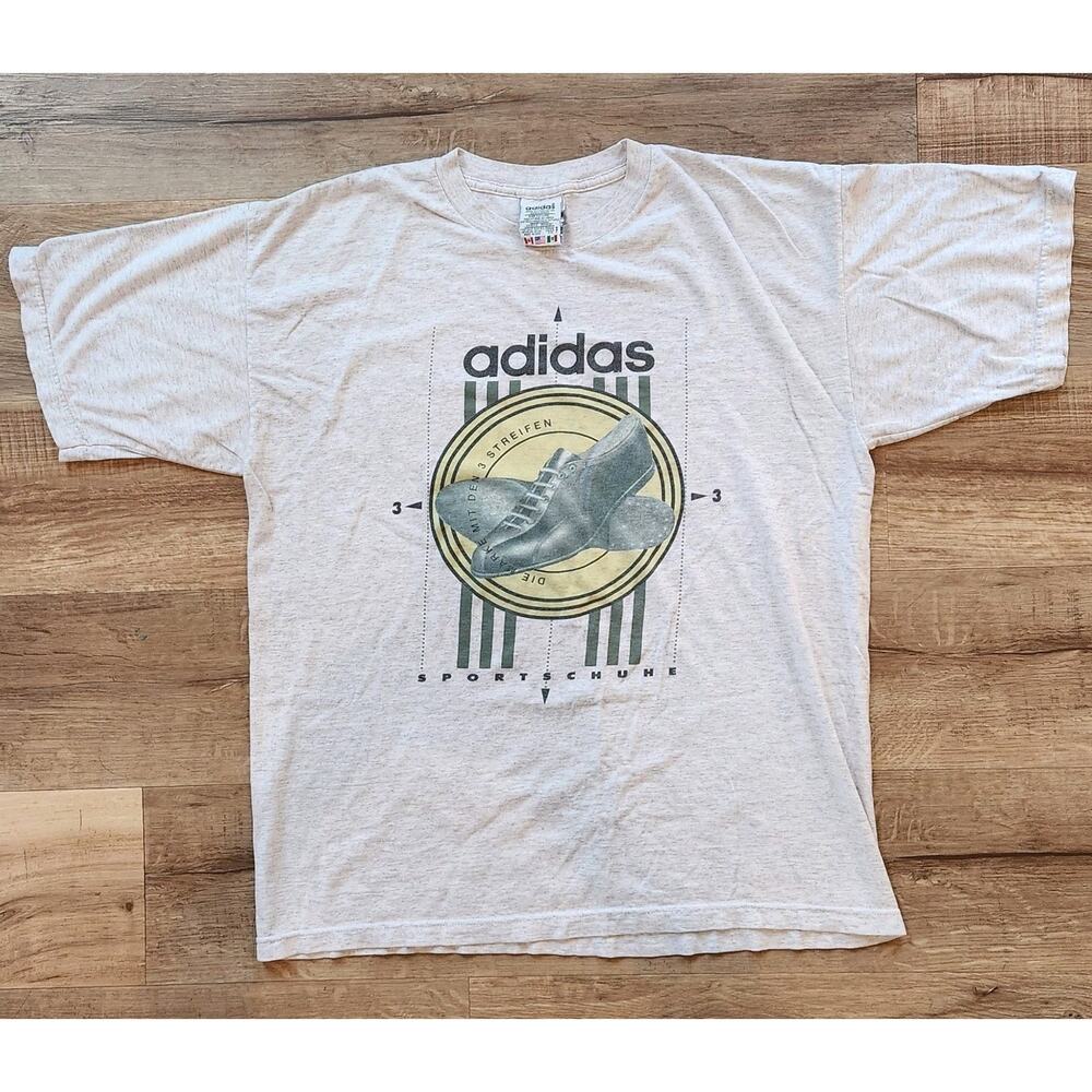 Adidas Vintage 90's Streetwear Tshirt Die Marke 3 Streifen Sportschuhe Lg Unisex